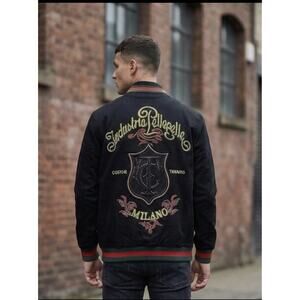 VTG Pelle Pelle Marc Buchanan Jackets 3XL Black Varsity Embroidered Y2K Streetwe